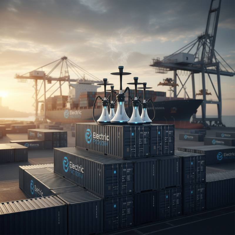 Secure bulk shipping of certified electric hookahs for global distribution.
