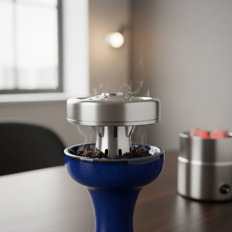 Close up of a heat management device on a phunnel bowl