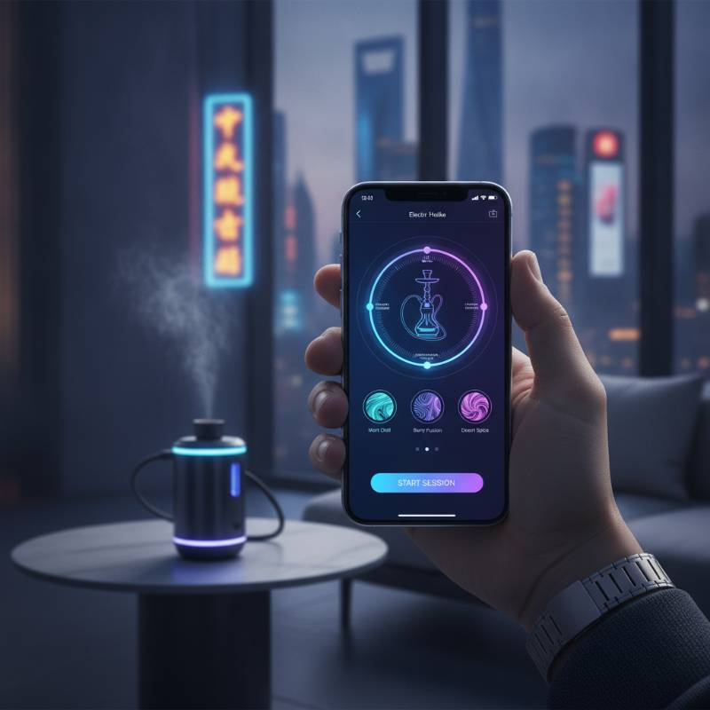 Electric hookah mobile app interface