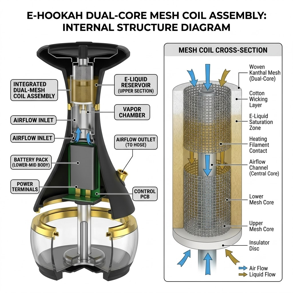 Internal mesh coil structure diagram