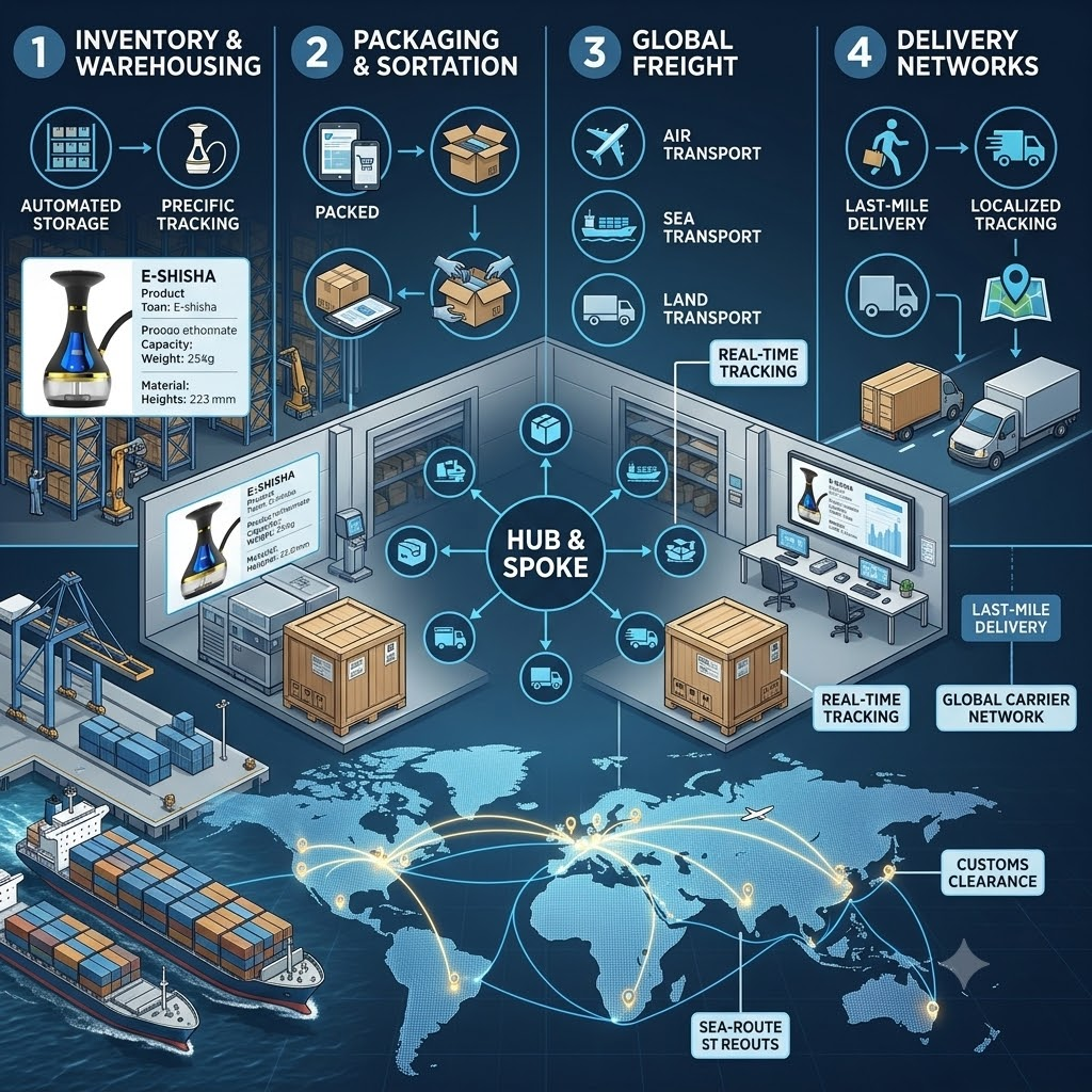 Global shipping and warehouse logistics