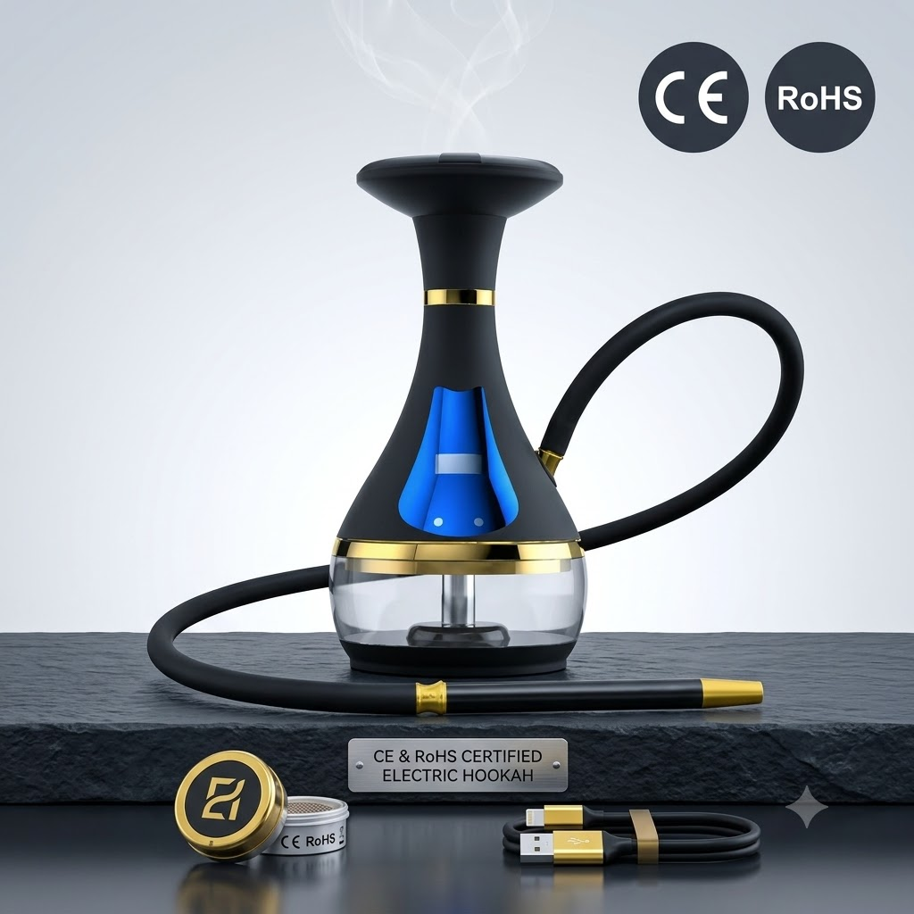 CE and RoHS certified electric hookah