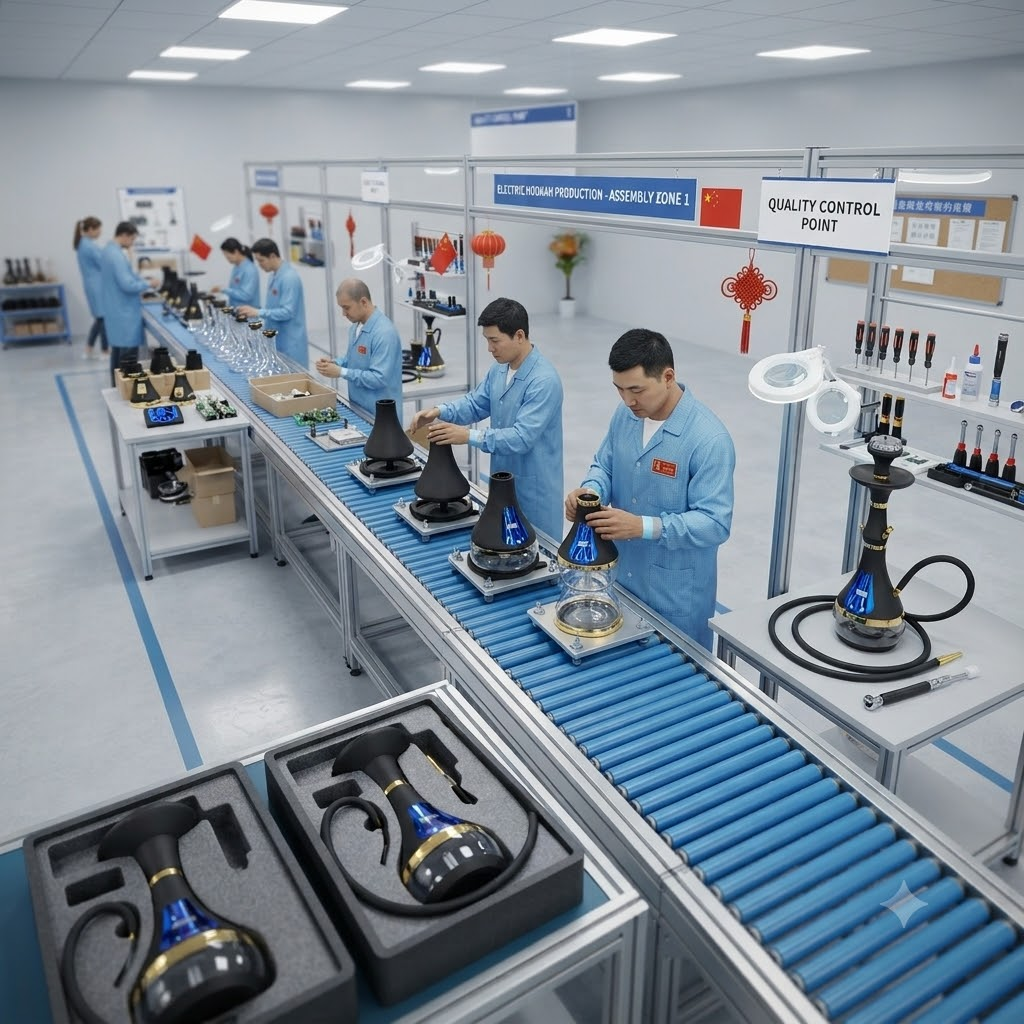 Electric hookah factory production line